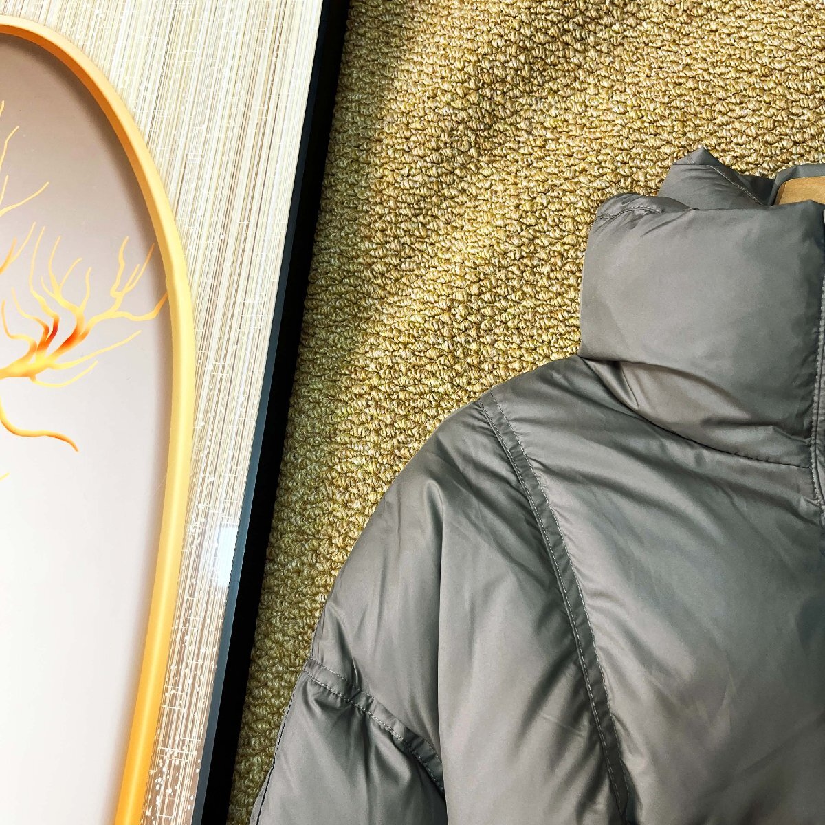 ダウンジャケット カナダ製造 ダックダウン90％ ふんわり 防寒 ソフト 立ち襟 カジュアル アウター コート スポーツウェア 秋冬 SIZE:L_画像9