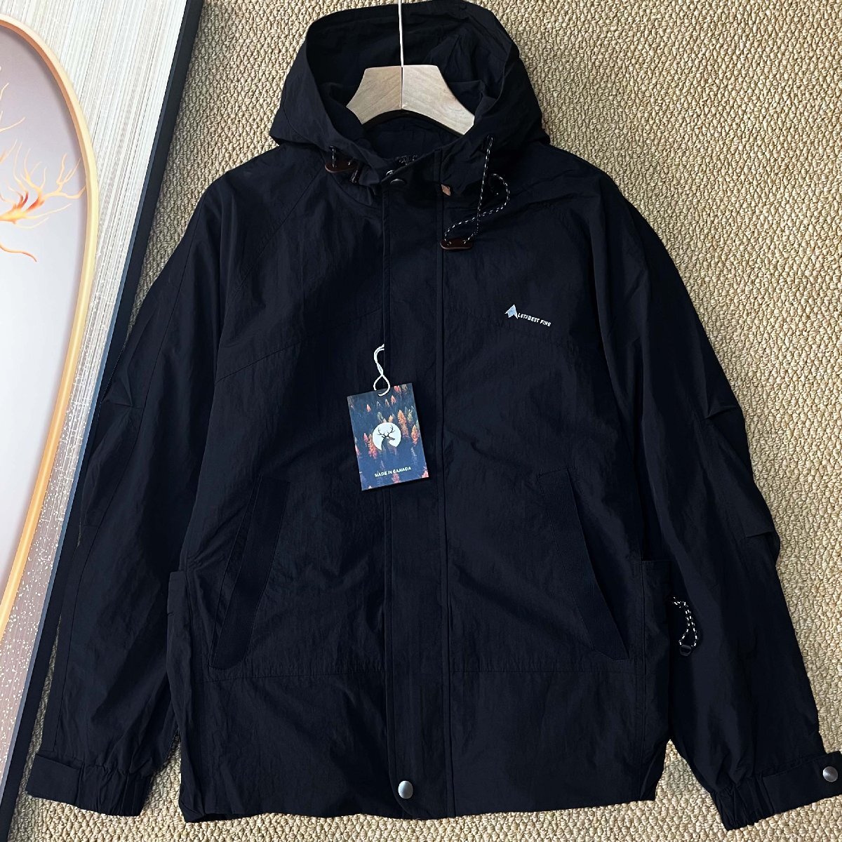 ジャケット カナダ製造 高品質 頑丈 通気 防風 マウンテンパーカー アウター スポーツウェア 裏地メッシュ アウトドア 通学 登山 SIZE:XL_画像1