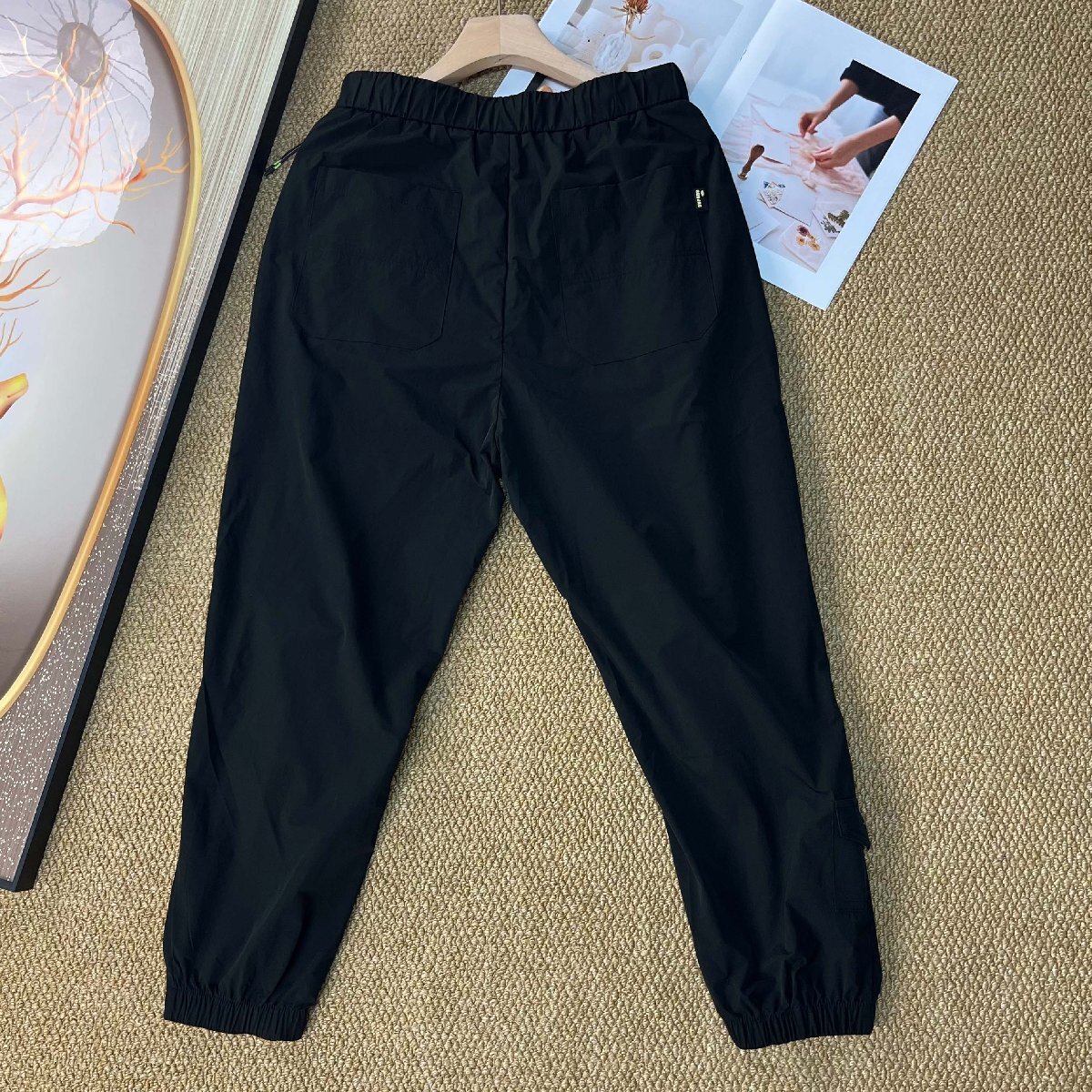 ジョガーパンツ カナダ製造 薄手 ソフト 無地 リラックス ズボン カーゴパンツ スウェットパンツ ボトムス ランニング 通勤 通学 夏 SIZE:L_画像2