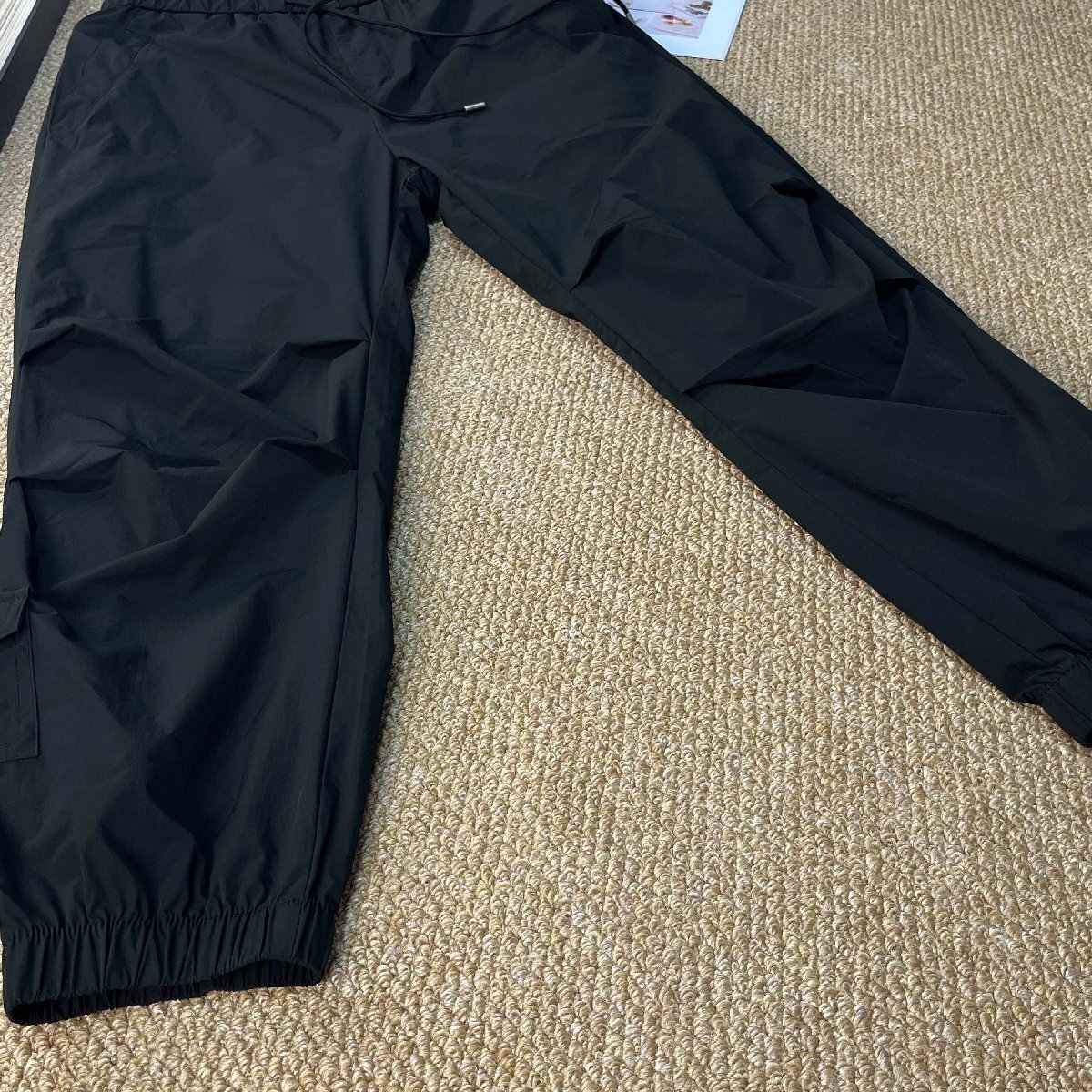 ジョガーパンツ カナダ製造 薄手 ソフト 無地 リラックス ズボン カーゴパンツ スウェットパンツ ボトムス ランニング 通勤 通学 夏 SIZE:L_画像7