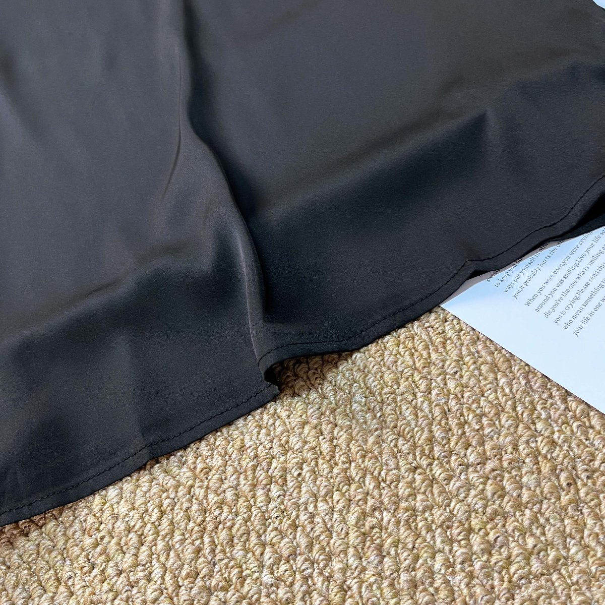 半袖 シャツ ブラウス カナダ製造 シルク混 快適 滑らか 無地 光沢感 パール 可愛い エレガント 海 旅行 トップス レディース 夏 SIZE:XL_画像6