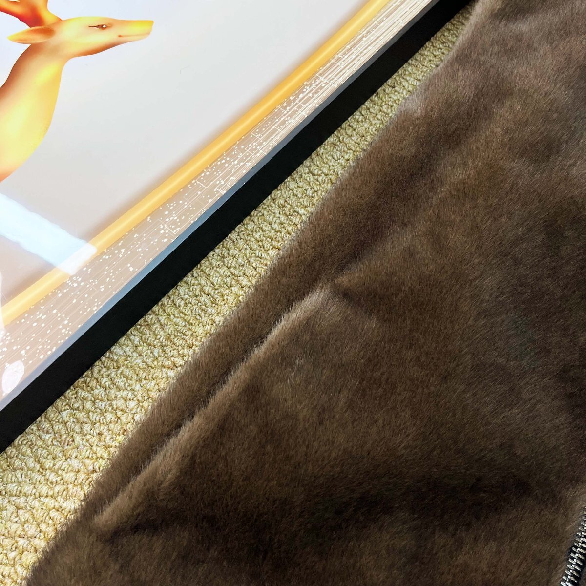 ファーベスト カナダ製造 ミンク/カシミヤ混 ふわふわ 柔らかい 人気 袖なし 毛皮ジャケット アウター ベスト カジュアル 日常 秋冬 SIZE:L_画像7