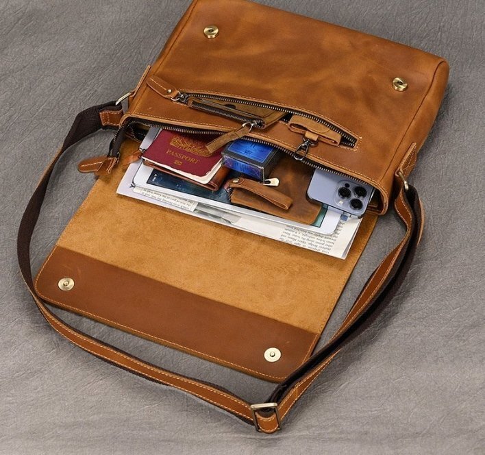 ショルダーバッグ メンズ 斜めがけ ビジネスバッグ 手縫う 手作り 上質レザー 縦型 肩掛け 大容量 通勤 zchw0078_画像6