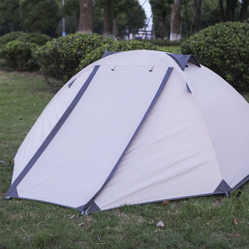 テント 2人用 ソロテント 軽量 4シーズン 二重層耐水圧3000MM 防水 登山テント スカート付き 防雨 防風 防寒 キャンプ アウトドア zchw0065_画像7