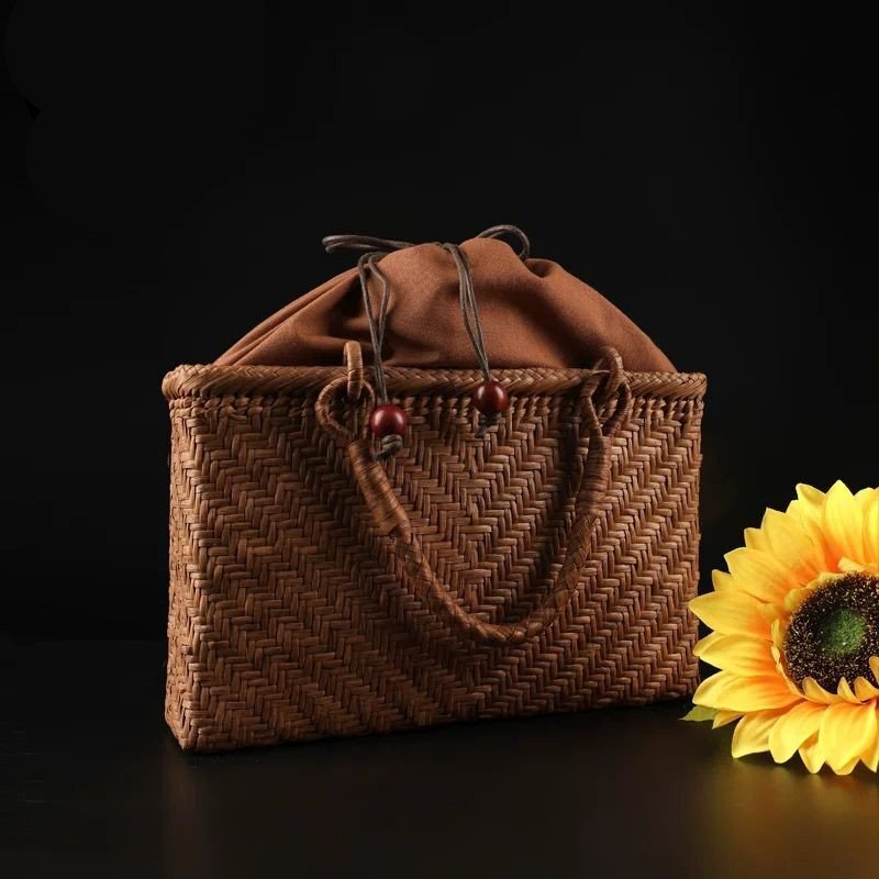 極上品 極美品★職人の手作り 限定★ 山葡萄かごバッグ 手編み山葡萄籠バッグ バスケット籐かご zchw0015_画像1