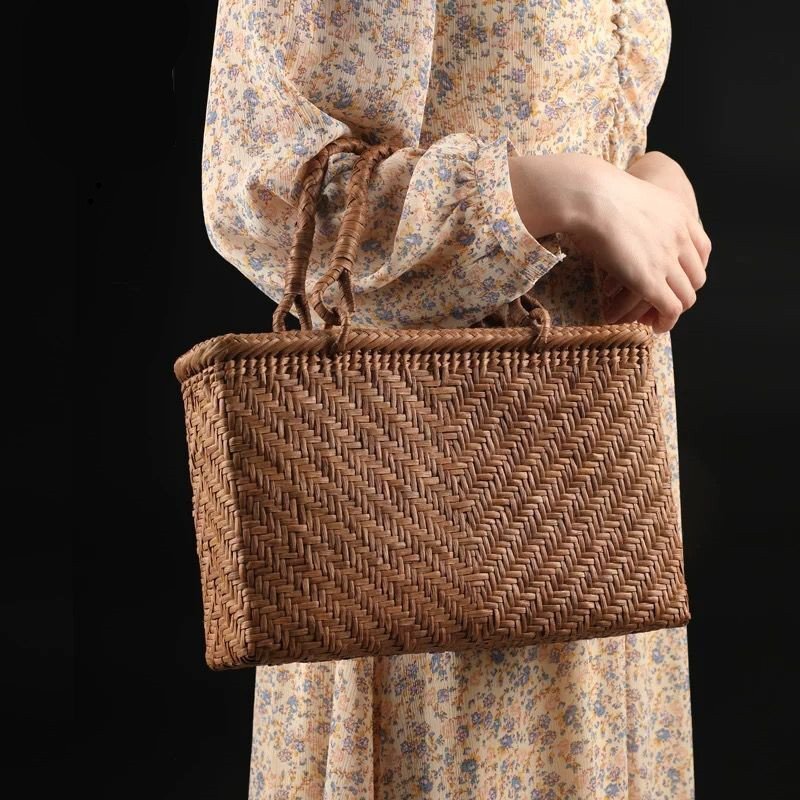 極上品 極美品★職人の手作り 限定★ 山葡萄かごバッグ 手編み山葡萄籠バッグ バスケット籐かご zchw0015_画像5