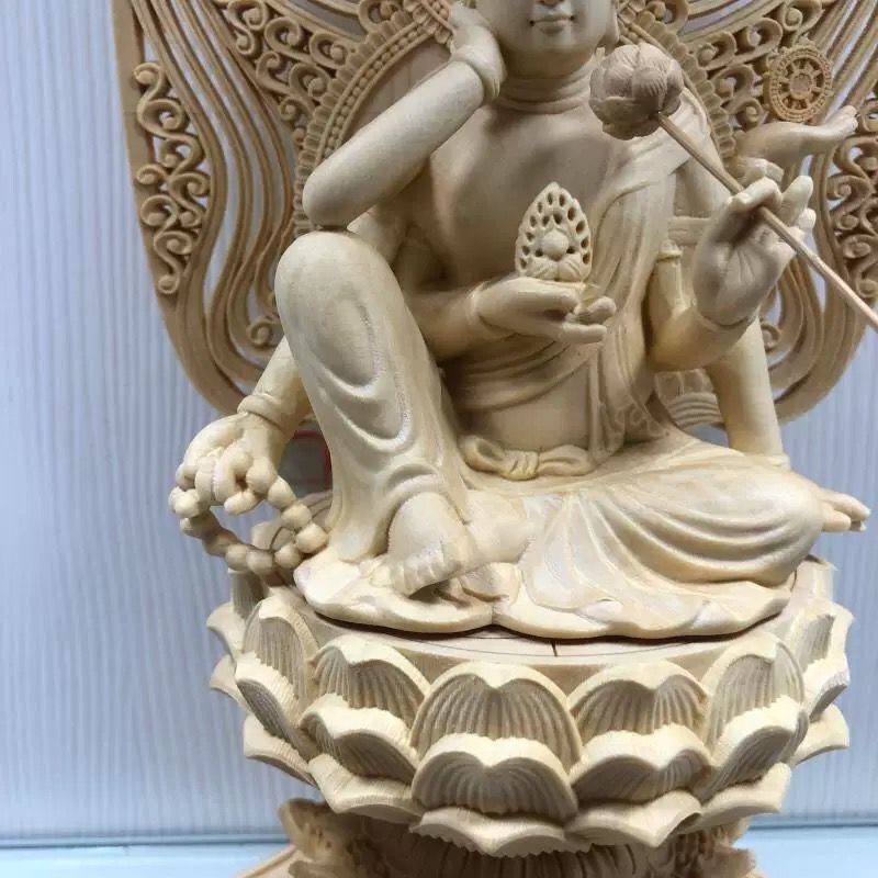 первоклассный товар *. смысл колесо . звук бодисатва . изображение дерево гравюра буддизм точный скульптура ... отделка товар высота 30cm zchw0013