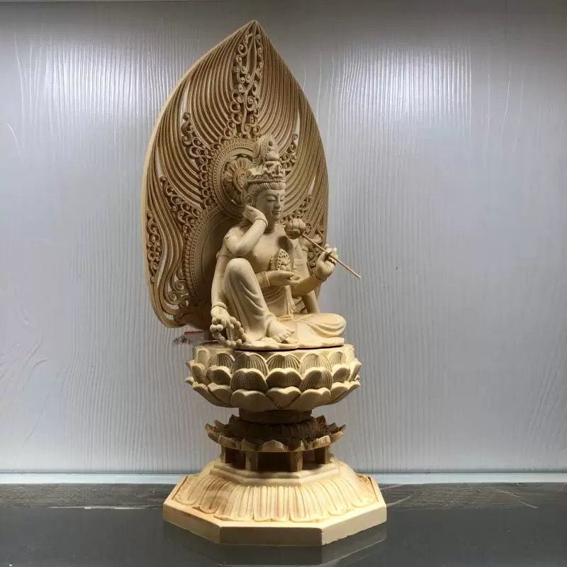 первоклассный товар *. смысл колесо . звук бодисатва . изображение дерево гравюра буддизм точный скульптура ... отделка товар высота 30cm zchw0013