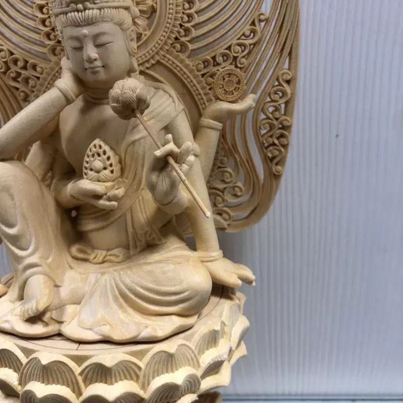 первоклассный товар *. смысл колесо . звук бодисатва . изображение дерево гравюра буддизм точный скульптура ... отделка товар высота 30cm zchw0013