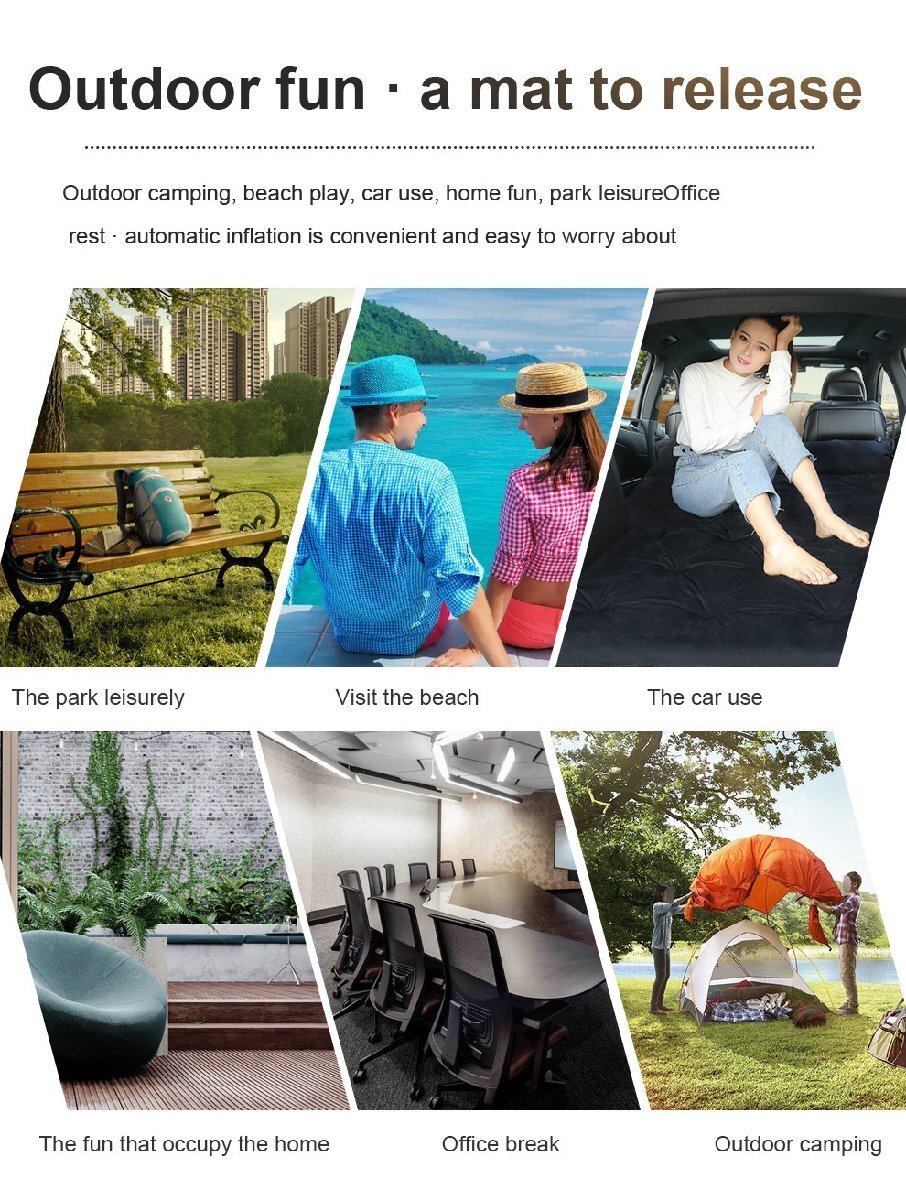 【2025 新型 自動膨張 エアーマット】車中泊 マット エクストレイル T33系 T32系 T31系 に適用 車載エアベッド 自動膨張マット zchw0159.1_画像5