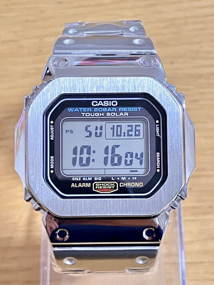 新品 フルメタル CASIO カシオ G-SHOCK G-5600UE G-5600E カスタム デジタル腕時計 ステンレス DW-5600 SERIES メンズ 防水 ソーラー_画像1