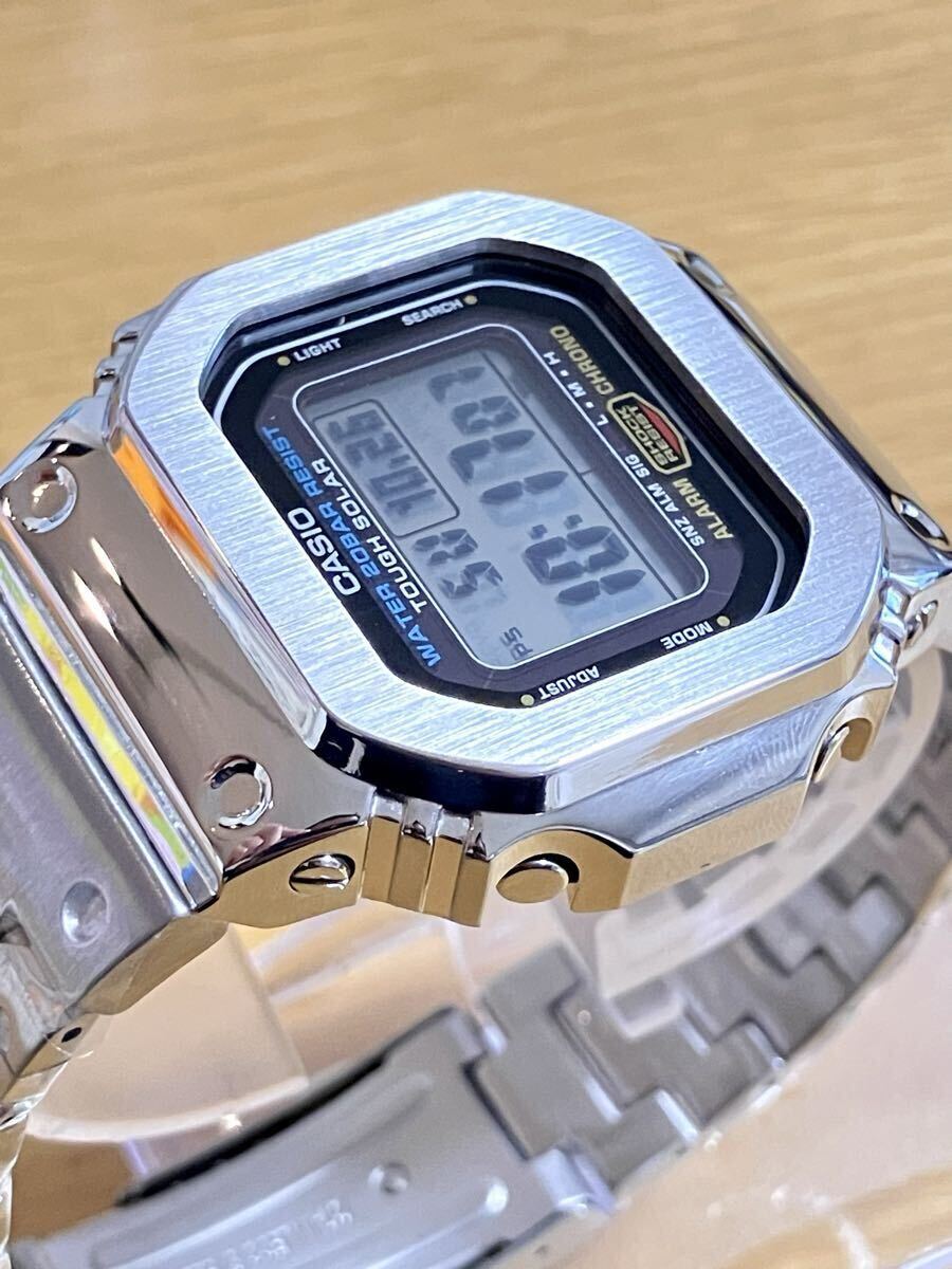 新品 フルメタル CASIO カシオ G-SHOCK G-5600UE G-5600E カスタム デジタル腕時計 ステンレス DW-5600 SERIES メンズ 防水 ソーラー_画像5
