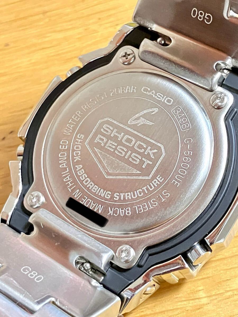 新品 フルメタル CASIO カシオ G-SHOCK G-5600UE G-5600E カスタム デジタル腕時計 ステンレス DW-5600 SERIES メンズ 防水 ソーラー_画像9