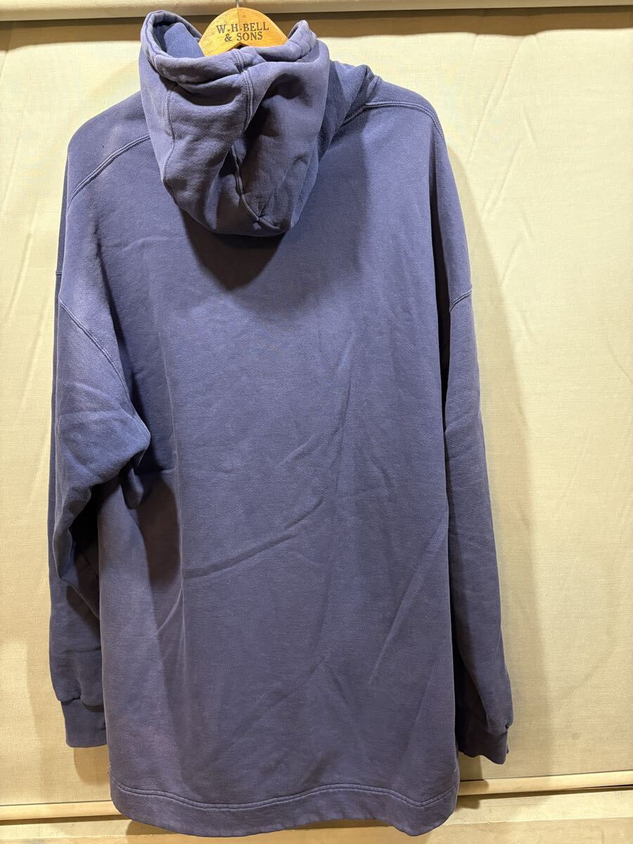 サンフェード 90s Russell ラッセル スウェット パーカー ビンテージ USA製 OLD XL 茄子紺 ネイビー Highcotton フーディ 80s_画像2