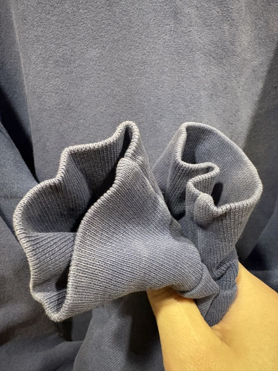 サンフェード 90s Russell ラッセル スウェット パーカー ビンテージ USA製 OLD XL 茄子紺 ネイビー Highcotton フーディ 80s_画像4