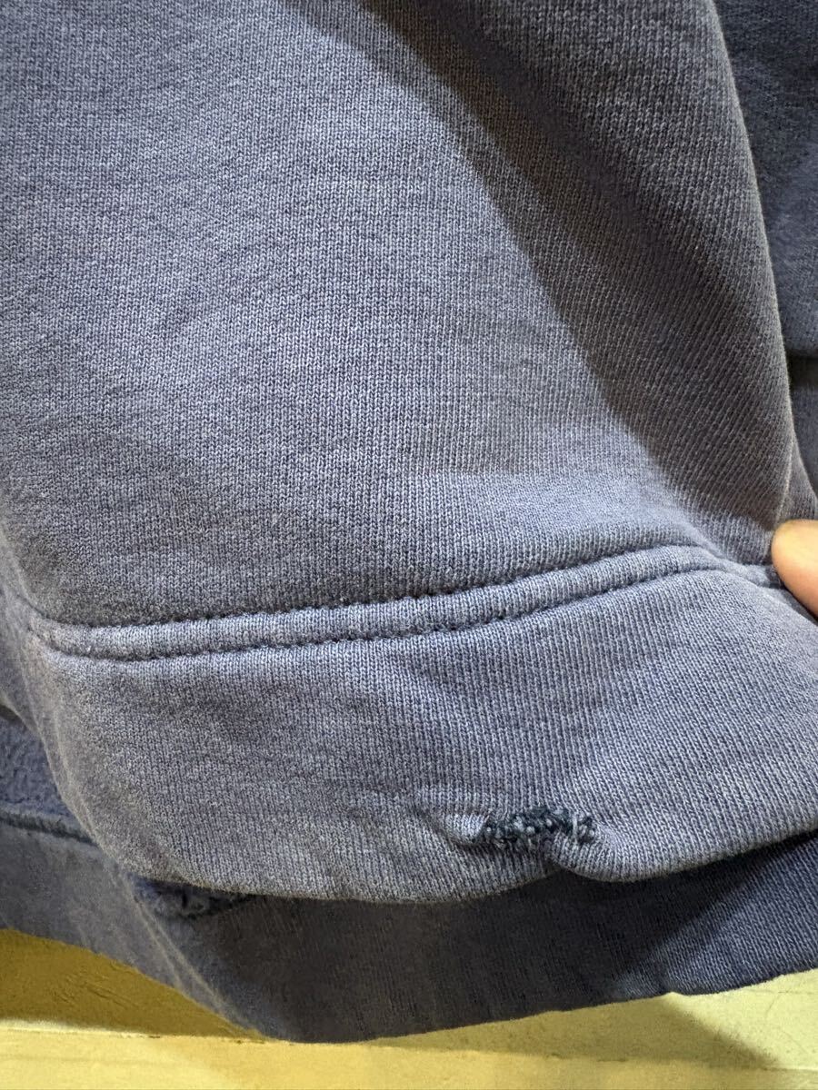サンフェード 90s Russell ラッセル スウェット パーカー ビンテージ USA製 OLD XL 茄子紺 ネイビー Highcotton フーディ 80s_画像5
