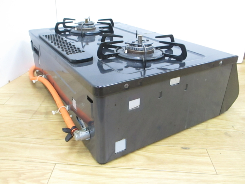 パロマ【激安】Paloma ガスコンロ LPガス用 2口 グリル付き 両面焼き水なし グリル ガステーブル ガス コンロ 都市ガス用 家電 IC-365WA-R_画像3