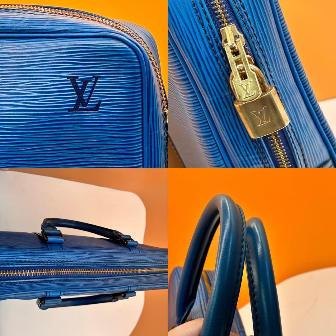 【美品】ルイヴィトン LOUIS VUITTON エピ ポルトドキュマン ブリーフケース 書類バッグ ビジネスバッグ 青 ブルー A4_画像7