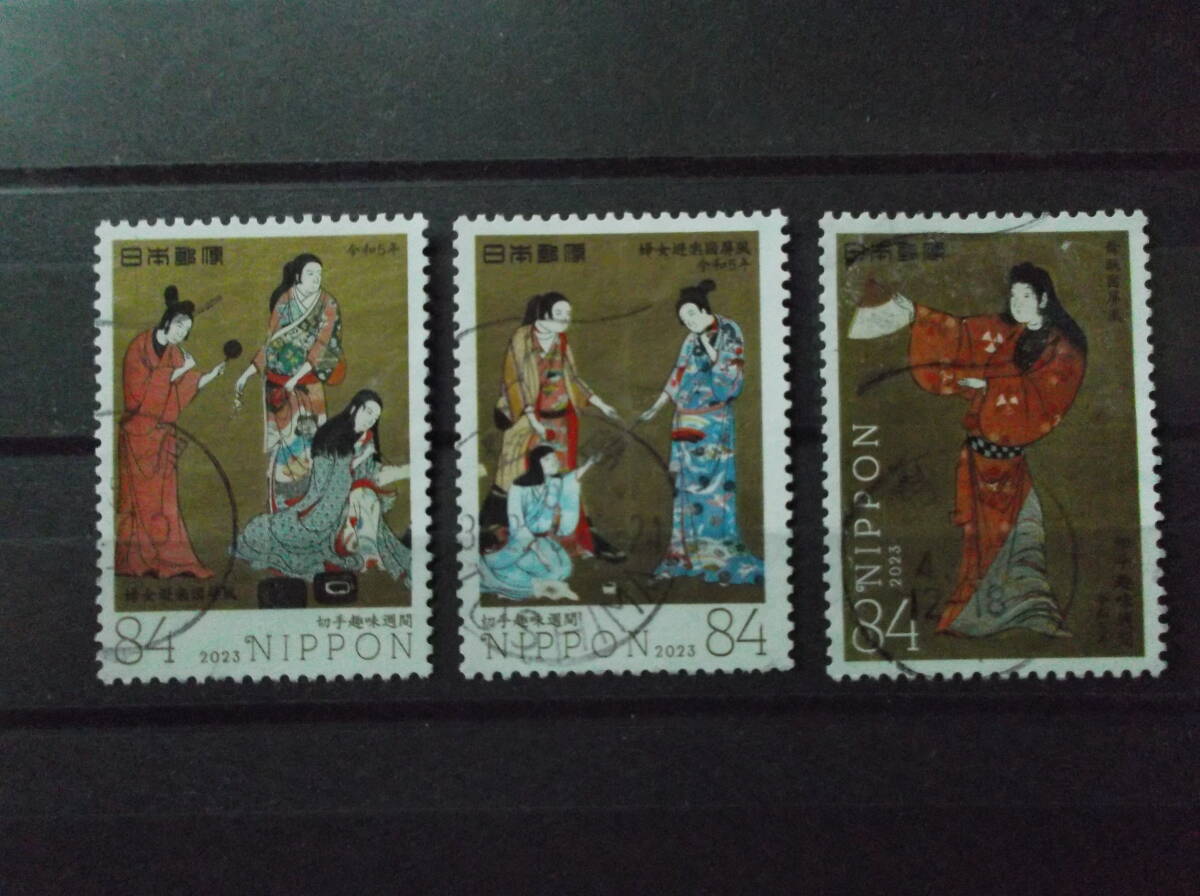  использованный C2577 неделя марок 2023 номинальная стоимость 84 иен 3 вид 2023 выпуск 