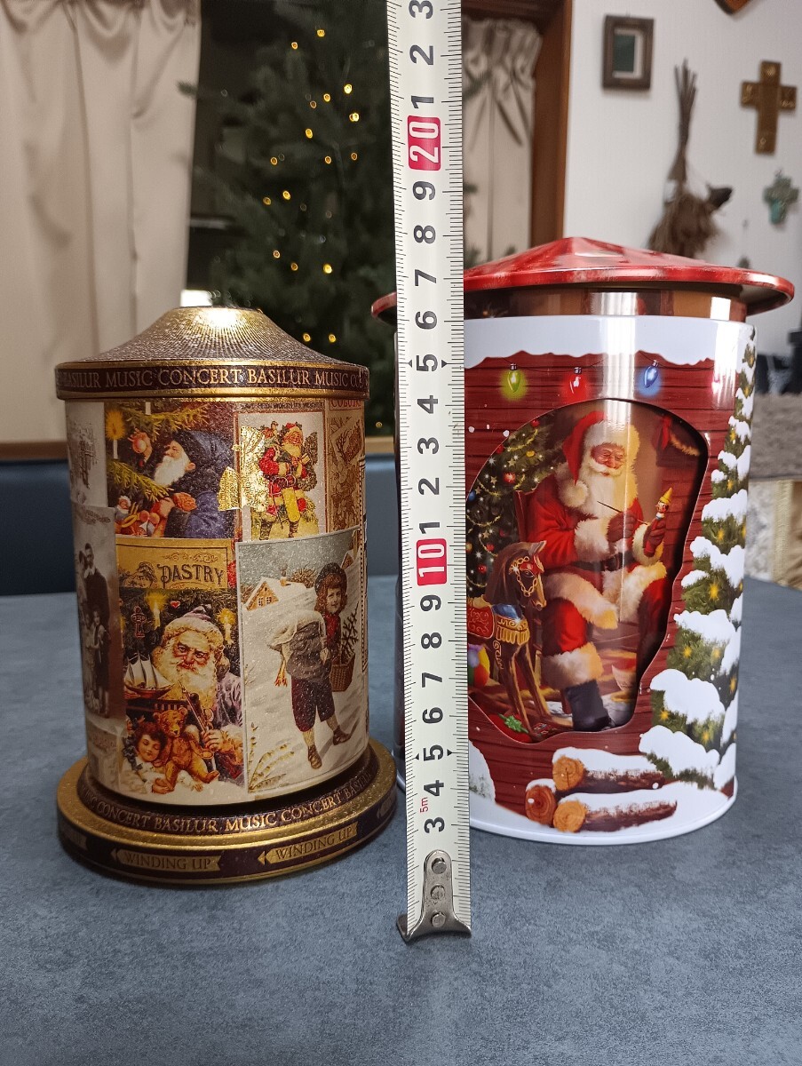 クリスマスオルゴール缶 (空き缶) サンタクロース 空き缶_画像3