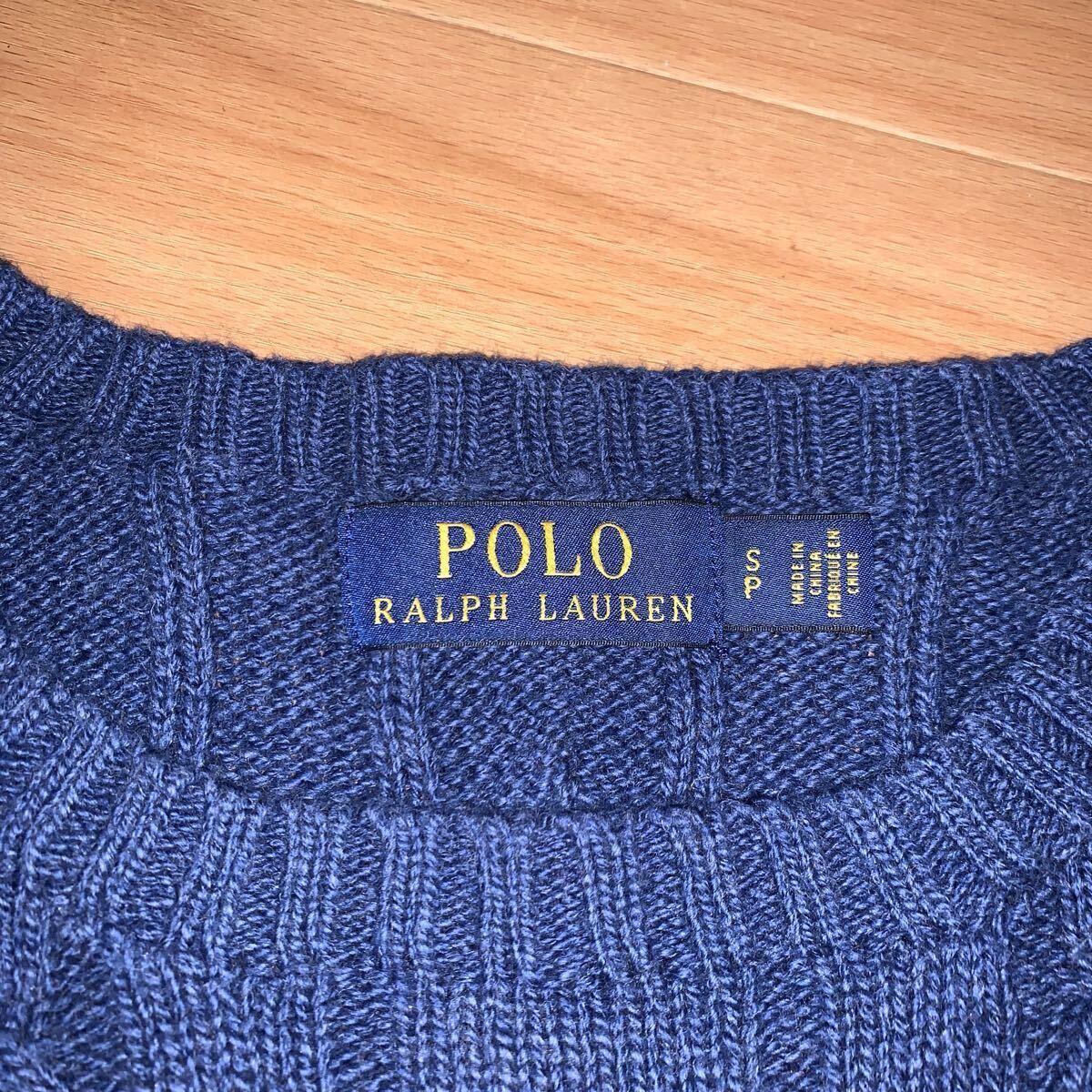 ◯送料無料◎正規店購入☆美品★POLO RALPH LAUREN ポロ ラルフローレン セーター ニット 厚手 長袖 コットン 170/92A SP(日本サイズM_画像4