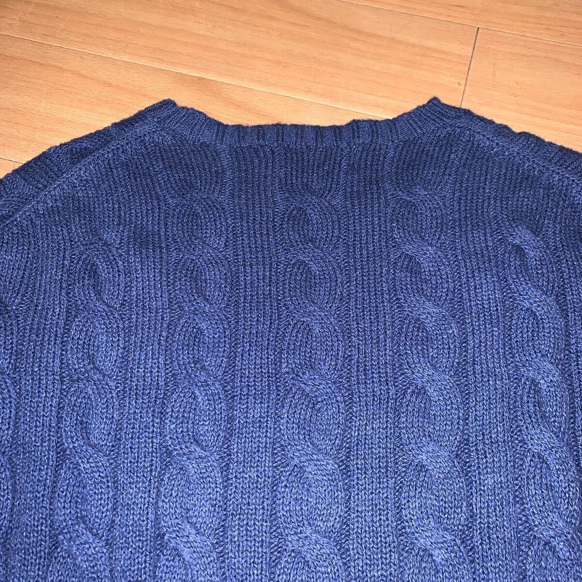 ◯送料無料◎正規店購入☆美品★POLO RALPH LAUREN ポロ ラルフローレン セーター ニット 厚手 長袖 コットン 170/92A SP(日本サイズM_画像5
