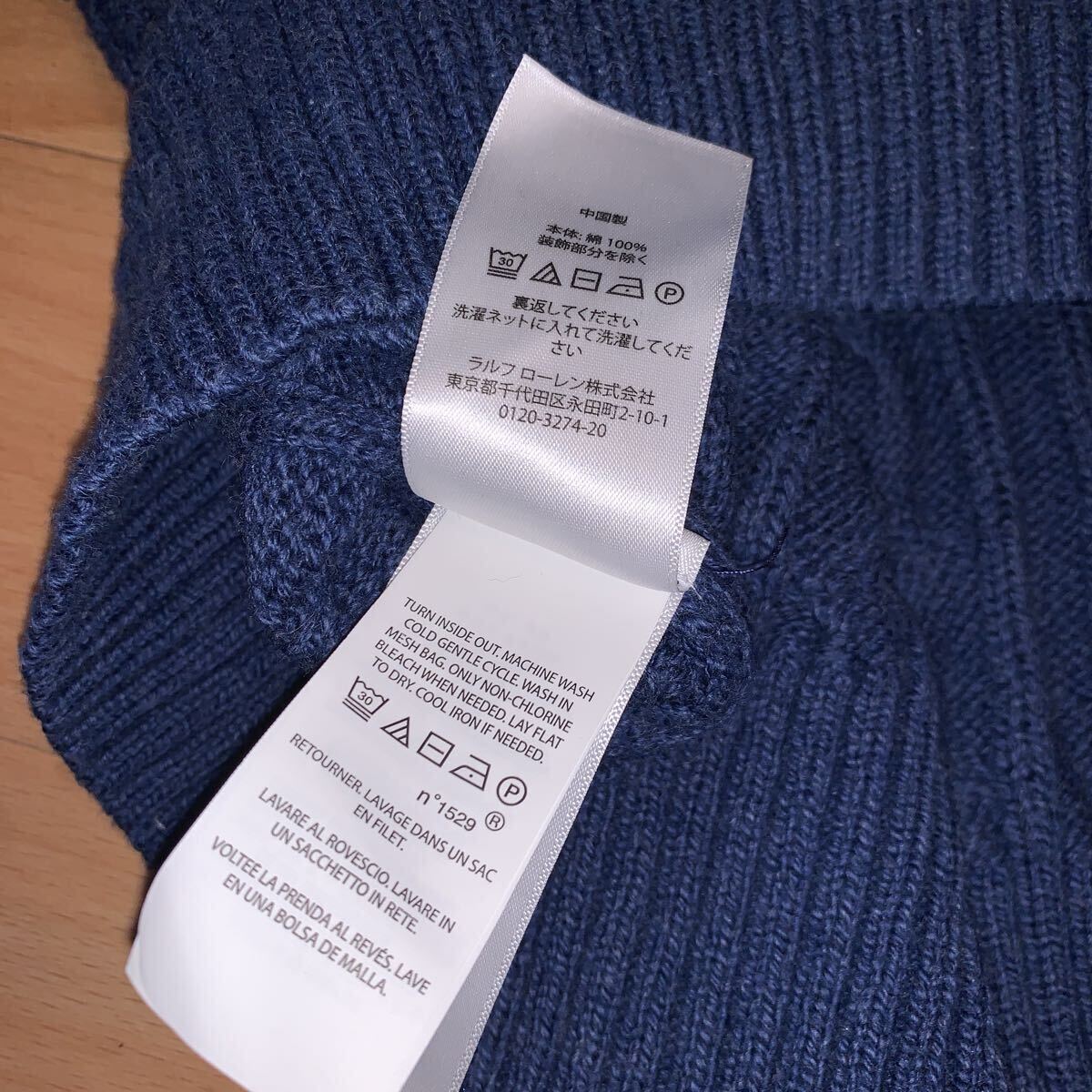 ◯送料無料◎正規店購入☆美品★POLO RALPH LAUREN ポロ ラルフローレン セーター ニット 厚手 長袖 コットン 170/92A SP(日本サイズM_画像6