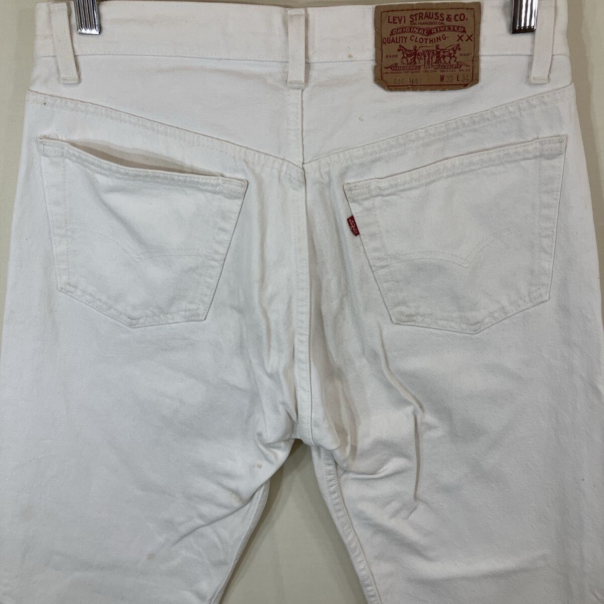 90年代　Levi's リーバイス　501-0651 メンズ　ボタンフライ　ストレート　デニム　パンツ　ジーンズ　ジーパン　オプティックホワイト_画像2