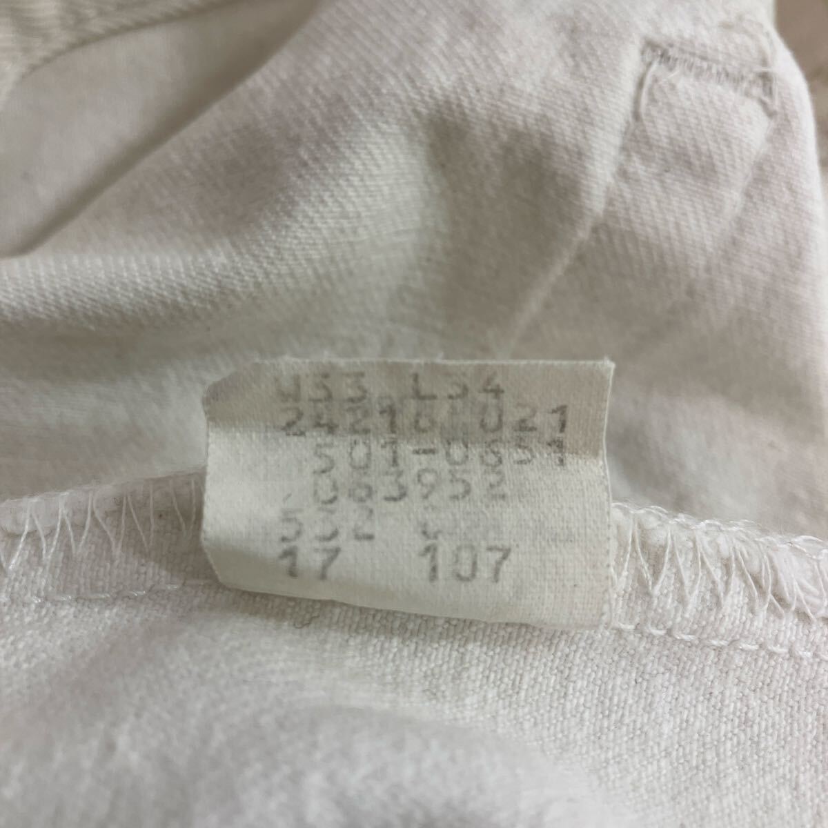 90年代　Levi's リーバイス　501-0651 メンズ　ボタンフライ　ストレート　デニム　パンツ　ジーンズ　ジーパン　オプティックホワイト_画像7