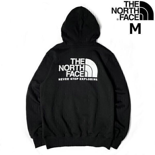 1円～!売切!【正規新品】THE NORTH FACE◆THROWBACK HOODIE パーカー スウェット US限定 男女兼用 ビッグロゴ アウトドア(M)黒 181130-30_画像3