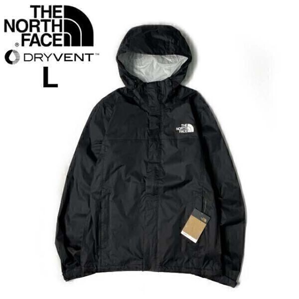 1円～!売切!【正規新品】THE NORTH FACE◆VENTURE 2 JACKET◆マウンテンパーカー US限定 DRYVENT 撥水 パッカブル 防水(L)黒 180915-50_画像2
