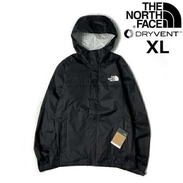1円~!売切!【正規新品】THE NORTH FACE◆VENTURE 2 JACKET マウンテンパーカー US限定 DRYVENT 撥水 キャンプ パッカブル(XL)黒 180915-55_画像2