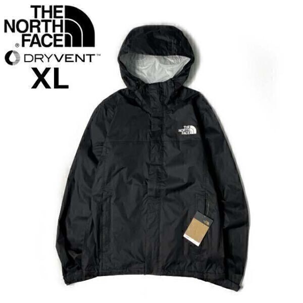 1円~!売切!【正規新品】THE NORTH FACE◆VENTURE 2 JACKET マウンテンパーカー US限定 DRYVENT 撥水 キャンプ パッカブル(XL)黒 180915-55_画像3