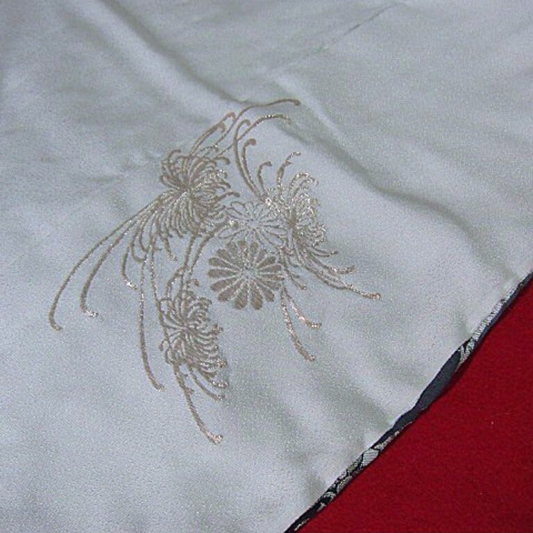 上質な逸品　新品未仕立　豪華作品　正絹　縫い取り訪問着（八掛付）白樺_画像7