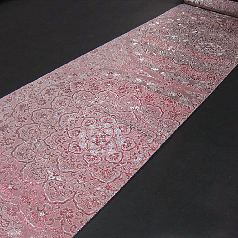 華やかな逸品 新品未仕立 豪華 西陣織六通柄丸巻袋帯 大円華紋_画像1