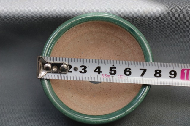 ★★　陶翠庵　盆栽鉢【陶 翠】 「渓河山水人物風景絵図」「呉須切立反形下帯切脚丸鉢」_画像7