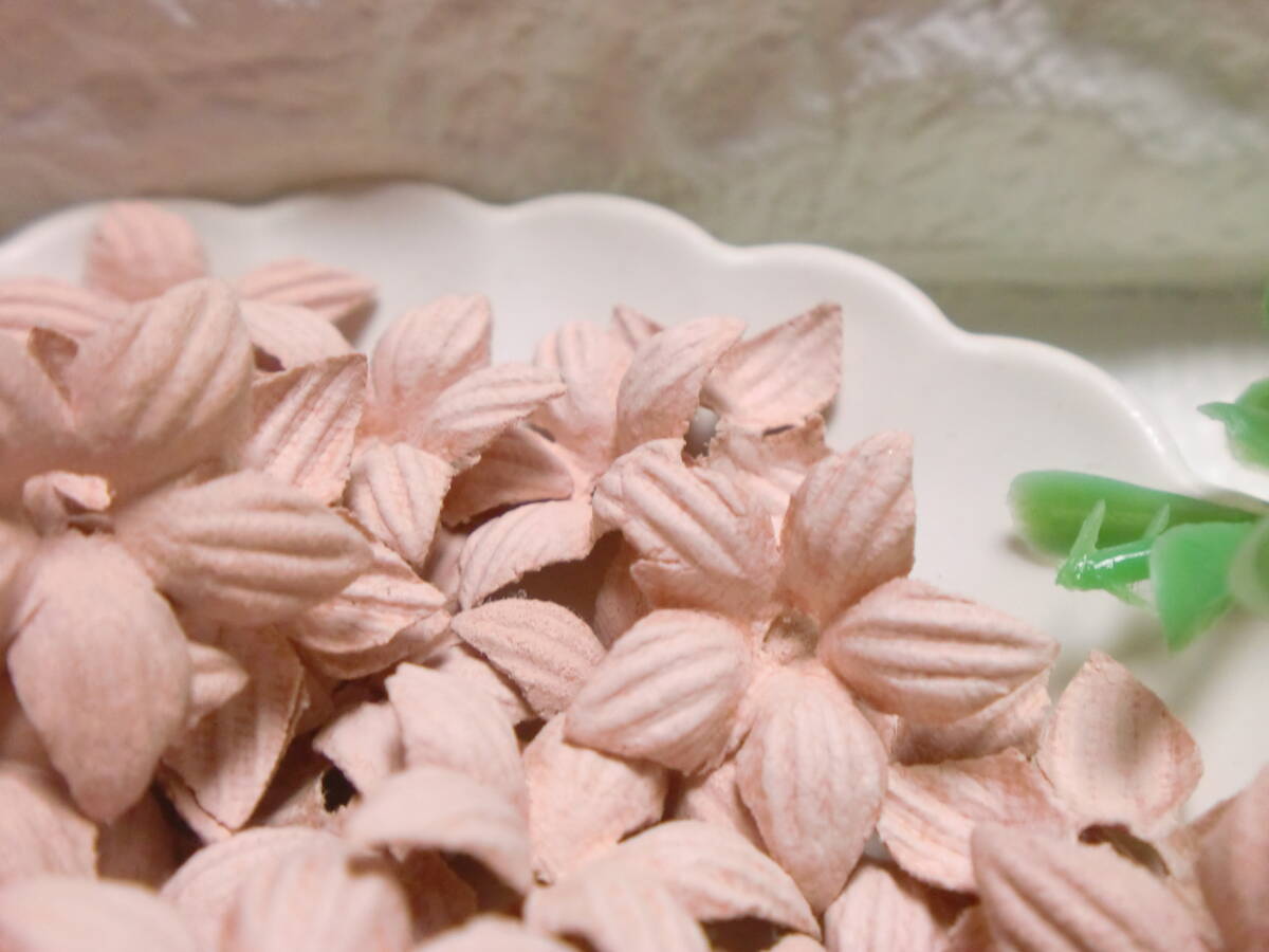 60個♪■立体的なお花パーツ♪■5弁花22mm■Ltピーチ♪_画像4