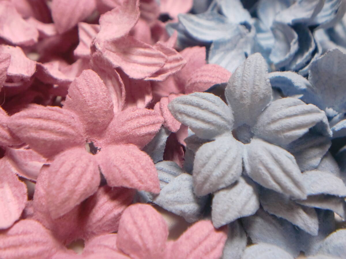 60個♪■立体的なお花パーツ♪■5弁花22mm■Ltピンク&Ltブルー♪_画像3