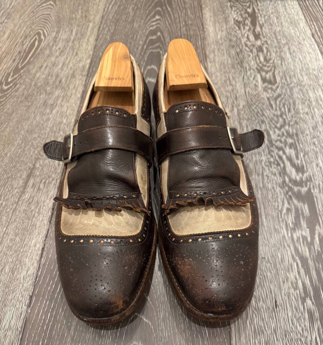 CHURCH's Church's Church автомобиль ngai автомобиль n высокий Shanghai 6E/25.5-26. чай цвет темно-коричневый комбинированный кисточка monk