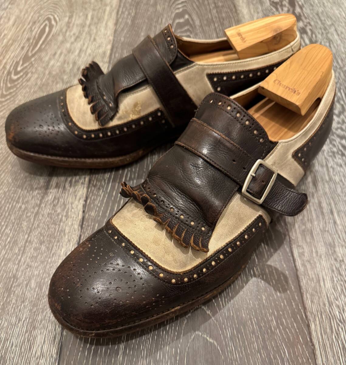 CHURCH's Church's Church автомобиль ngai автомобиль n высокий Shanghai 6E/25.5-26. чай цвет темно-коричневый комбинированный кисточка monk