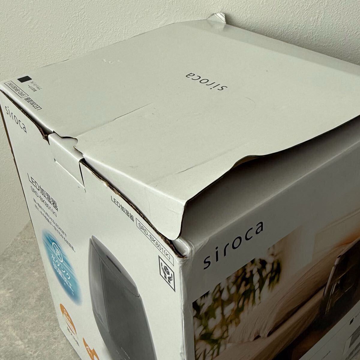 096【稼動品】 siroca LED加湿器 SRD-BK801(K) アロマ対応 8畳用 外箱にキズ有 1円〜_画像8