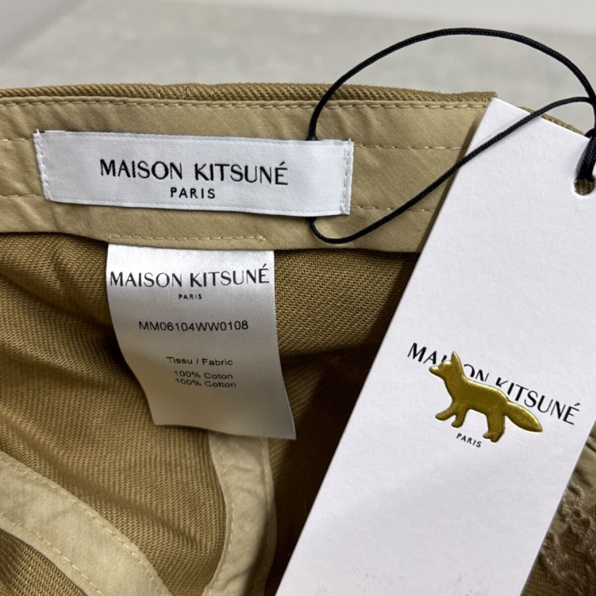 144 【新品未使用】MAISON KITSUNE 帽子 CAP ベージュ MM06104WW0108 _画像6