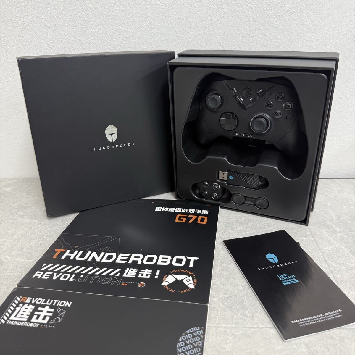 149 【新品未使用】THUNDEROBOT 雷神 ワイヤレス コントローラー G70 開封のみ 1円〜 _画像1