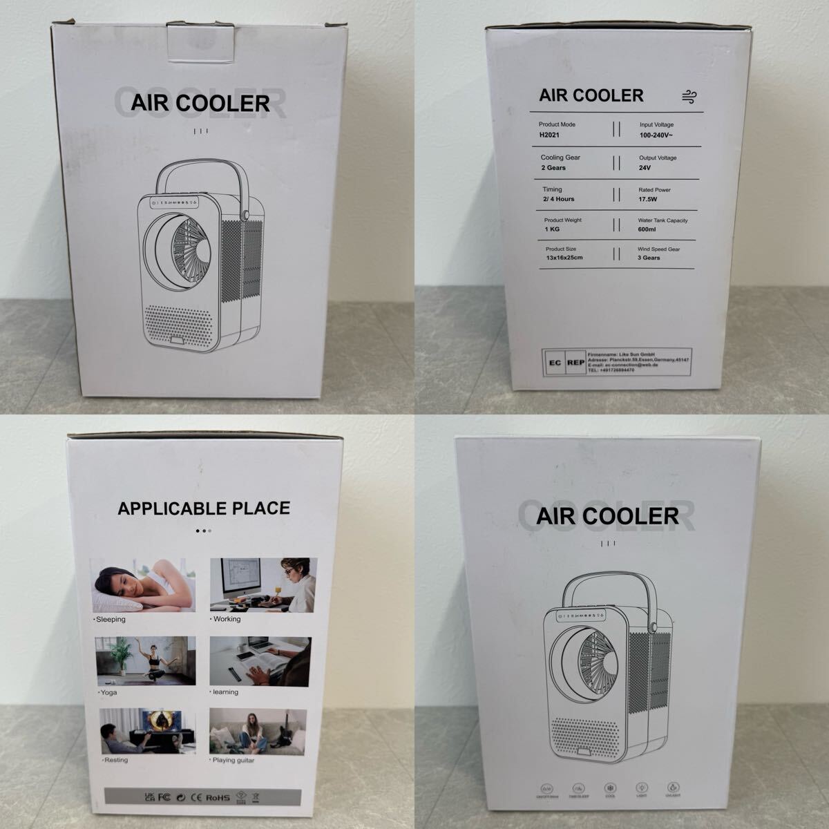 176 【現状品】AIR COOLER 卓上冷風扇 H2021 1円〜_画像9