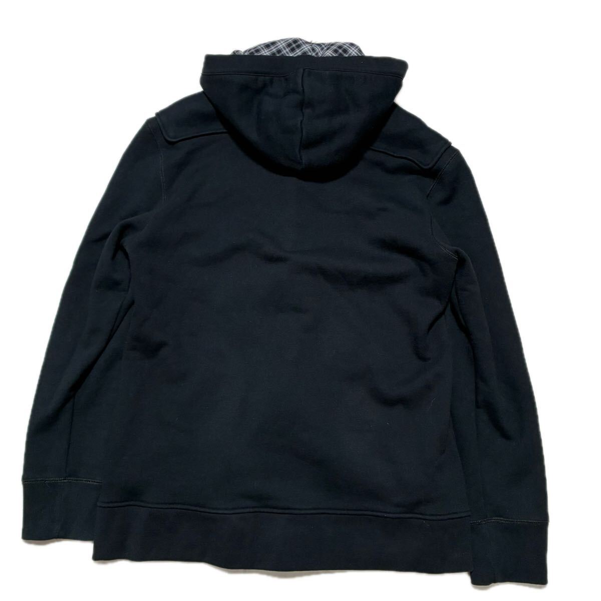  прекрасный товар /L размер * BURBERRY BLACK LABEL полупальто "даффл коут" Burberry Black Label noba проверка средний тренировочный черный чёрный мужской 3