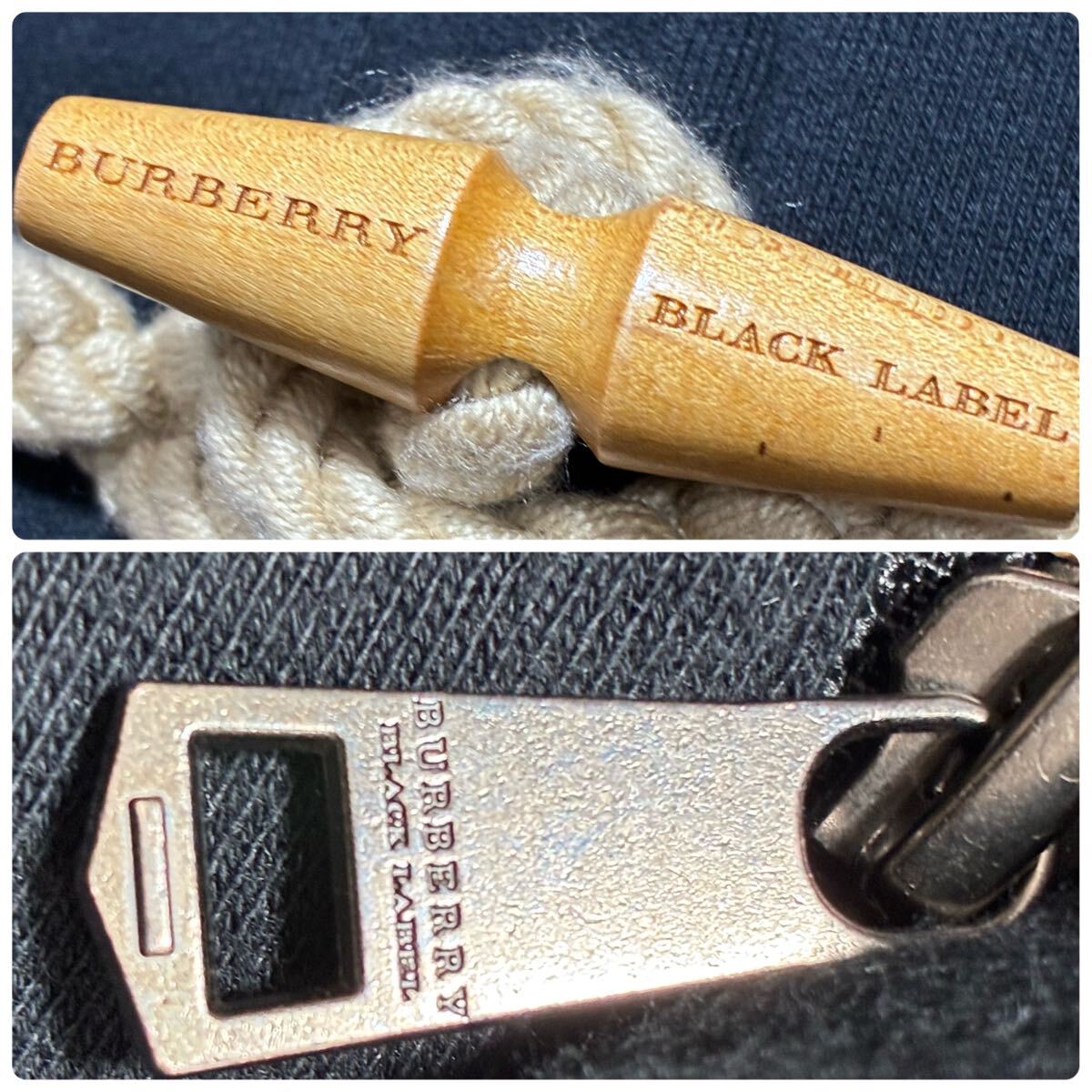  прекрасный товар /L размер * BURBERRY BLACK LABEL полупальто "даффл коут" Burberry Black Label noba проверка средний тренировочный черный чёрный мужской 3