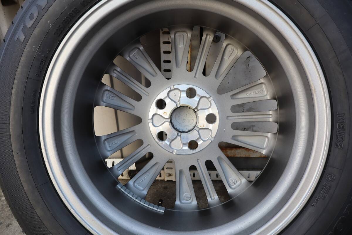 新型　40系　アルファードハイブリッド　純正18インチアルミホイール　バリ山タイヤ　4本セット　純正ホイールナット付き_画像9
