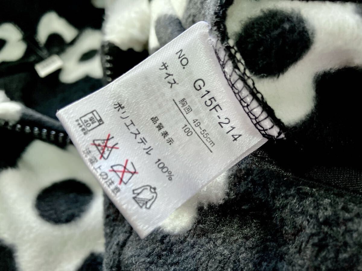 ［新品］100cm PRETTY GIRL お花柄ファー使いフリースパーカー ジャンパー_画像4