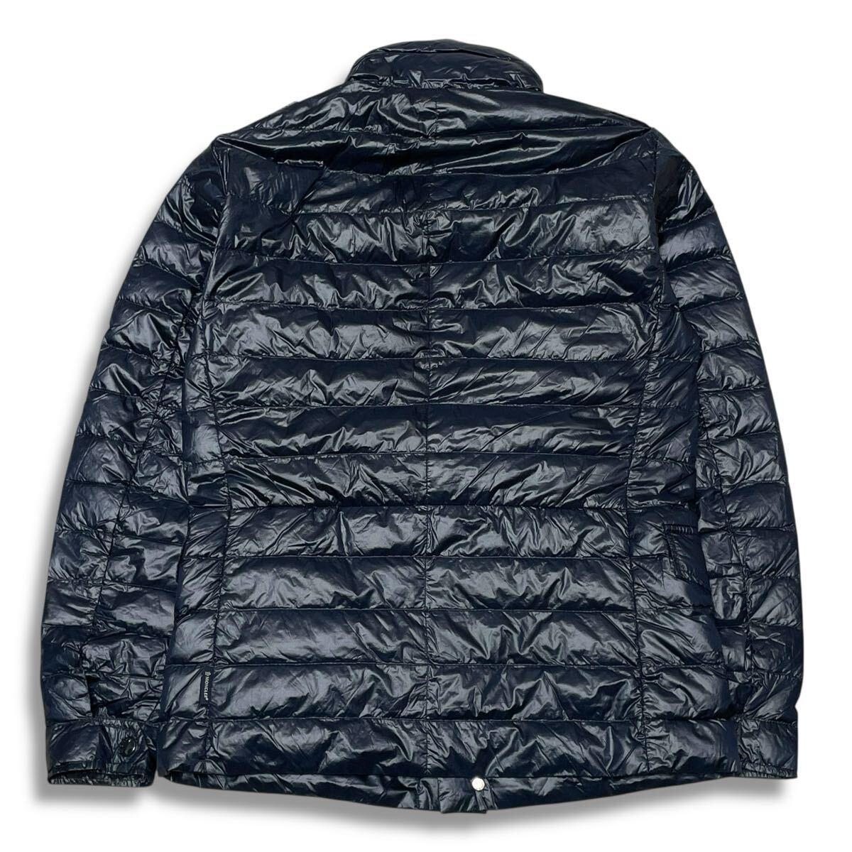 24 国内正規品 MONCLER モンクレール OMER DOWN JACKET ナイロン ダウンジャケット ジップアップ ブルゾン ネイビー 0 メンズ_画像3