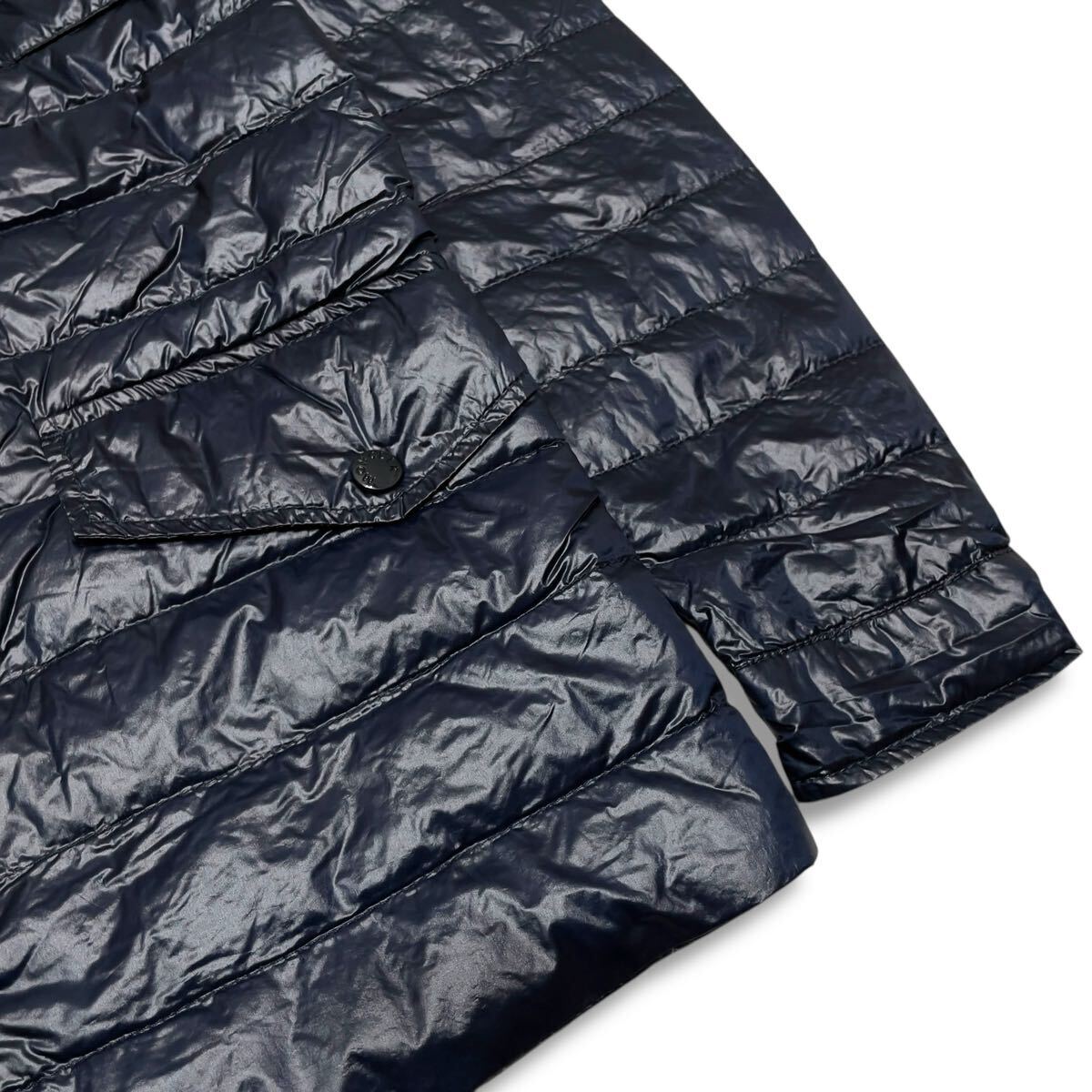 24 国内正規品 MONCLER モンクレール OMER DOWN JACKET ナイロン ダウンジャケット ジップアップ ブルゾン ネイビー 0 メンズ_画像7
